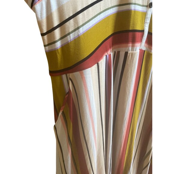 Torrid Womens Striped Super Soft Knit Button-Front Dress With Pockets Size 4 Ray - Picture 4 of 5